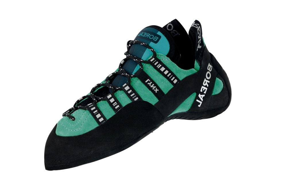 Boreal Climbing Shoes Womens Lightweight Lynx Leather Black Aqua 11512