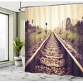 thumbnail image 5 of Ambesonne Train Track Shower Curtain, Vintage Rural Railroad, 69"Wx70"L, Multicolor, 5 of 5