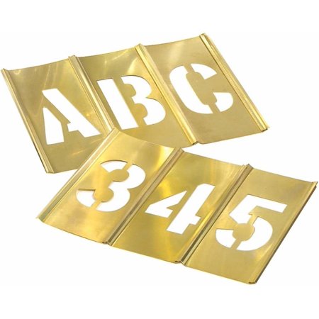 C.H. HANSON 10071 BRASS INTERLOCKING STENCILS LETTER &NUMBER 2"