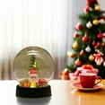 thumbnail image 4 of 2025 Christmas Resin Snow Globe with LED Light & Santa Claus Figurine,4.72in/12cm,Rotating Interior,Holiday Decor,Gift for Christmas/Winter,Home office Decor”, 4 of 5
