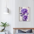 thumbnail image 3 of ONETECH Purple Flower Wall Art Picture Canvas Posters Print Modern Floral Artwork Framed For Living Room Bedroom Wall Painting Home Decor, - 16x20 Inch, 3 of 3
