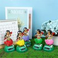 thumbnail image 4 of Solar Hawaiian Dance Figure Car Dashboard Toy Lovely with Solar Panel Shaking Head Doll Dancing Figure Toy for Bedroom Family Desk, 4 of 4