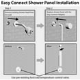 AKDY SP0100 39" Rainfall Easy Connect Shower Panel Tower System with