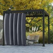 Lapalife Outdoor Curtains for Patio Waterproof 71 x 84 in Windproof Grommet & Back Tab Thermal Insulated Keep Privacy for Yard Porch, 1 Panel