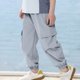 thumbnail image 4 of Odeerbi 3-16 Años Niños Cargo Pantalones Deportivos Jogger Pantalones Primavera Verano Color Sólido Casual Pantalones de Trabajo Con Bolsillos, 4 of 7