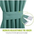 thumbnail image 6 of Double Pinch Pleated Blackout Curtain Drapes Panel Pair Soft & Smooth Solid 100% Polyster | Curtains for Living Room, Bedroom & Window (2 Panels Combined Size, 42" W x 45" L) { Seafoam Green }, 6 of 9