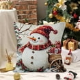 thumbnail image 2 of Xuniizn Christmas Pillow Covers 18x18 inch Xmas Decorations Soft Plush Faux Fur Wool Christmas Throw Pillow Cases Winter Holiday Decor for Sofa Living Room, 2 of 7
