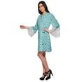 thumbnail image 2 of Moomaya Printed Short Robes For Women Cotton Robes For Women With Lace Trim, 2 of 6
