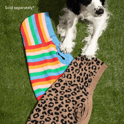 Oodles Fall Multi-Colored Leopard Print Hooded Dog Sweater, Medium