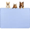 thumbnail image 1 of Dog Food Mat, Extra Large 101 x 71cm Silicone Pet Feeding Mat with Raised Edge Pet Placemat for Small, Medium, and Large Pets Non-Slip, Easy to Clean (Blue), 1 of 7