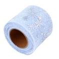 thumbnail image 4 of 1 Roll Snowflake Tulle Roll Christmas Gauze Roll Snowflake Ribbon Wrapping Gauze, 4 of 6
