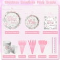 thumbnail image 2 of Winter Onederland Party Supplies Pink and Silver Snowflake Plates and Napkins Set Disposable 1st Birthday Party Tableware for Winter Onederland Snowflake Baby Girl First Birthday Party Decor Serve 50, 2 of 6
