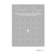 Bridal Shower Bingo Pink Blush and Gray Pop Fizz Clink Wedding Bridal Shower Game Cards, 20-Pack