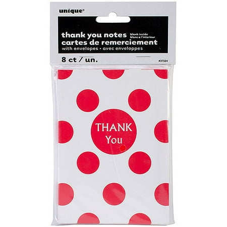 Polka Dot Thank You Cards, 8-Pack