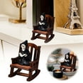 thumbnail image 1 of Ghostly Halloween Necessity Rocking Chair With Mysterious Spirit In Black Robes Resin Collectible, 1 of 7