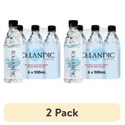 (2 pack) Icelandic Glacial Natural Alkaline Spring Water, 16.9 fl oz, 6 Pack Plastic Bottles