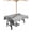Grey, variant on Boanket Outdoor Tablecloth with Umbrella Hole for Patio/Picnic/Party/Camping, Grey Marble Waterproof Table Cloth Round Cover Washable, Nature Marble Stone Ripple Modern Art Dia 54"