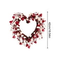 thumbnail image 2 of Rose Valentine's Day Heart Wreath, Multicolor, 17", by Liuhaomaoyi, 2 of 6