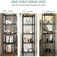 thumbnail image 5 of GIOTORENT 5 Tier Adjustable Height Metal Shelving Unit Black 11.8X11.8X50, 5 of 10