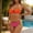 Orange, variant on Sentmoon Bating Suits Bikini for Women Plus Size Swimsuit for Women Curvy Solid Color with Built in Bra Wireless Bathing Suit Women Beach Stuff for Confidence and Comfort Dark Blue L