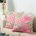 thumbnail image 6 of Valentine Day Pillow Covers 18x18 Set of 2 Valentines Day Pink Heart Throw Pillow Covers Pink Hearts with Eucalyptus Decoarative Pillow Case Cushion Case for Couch Sofa, 6 of 6