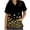 Black A, variant on IROINNID Scrub Tops for Women Plus Size V-neck Tops Workwear Printed Uniform with Pockets,Black