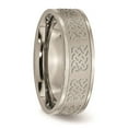 thumbnail image 4 of Titanium 7mm Satin and Polished Fancy Design Band Size: 7; for Adults and Teens; for Women and Men, 4 of 6