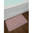 thumbnail image 2 of Floral Bath Mat, Poppy Flower and Flower Buds Leaves, Plush Bathroom Decor Mat with Non Slip Backing, 29.5" X 17.5", Vermilion Pale Blue, by Ambesonne, 2 of 2