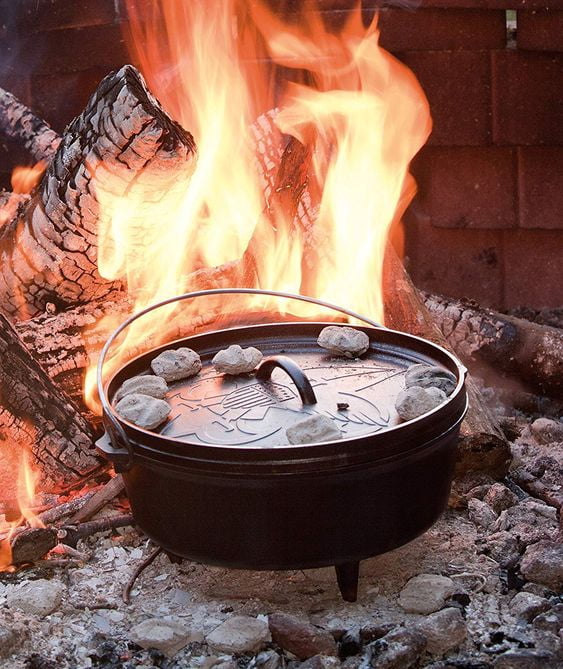 Lodge 10 Inch Aluminum Foil Dutch Oven Liner, 12 Pack 100% Recyclable Aluminum Foil Dutch Oven Liners for Easy Camp Cooking Cleanup