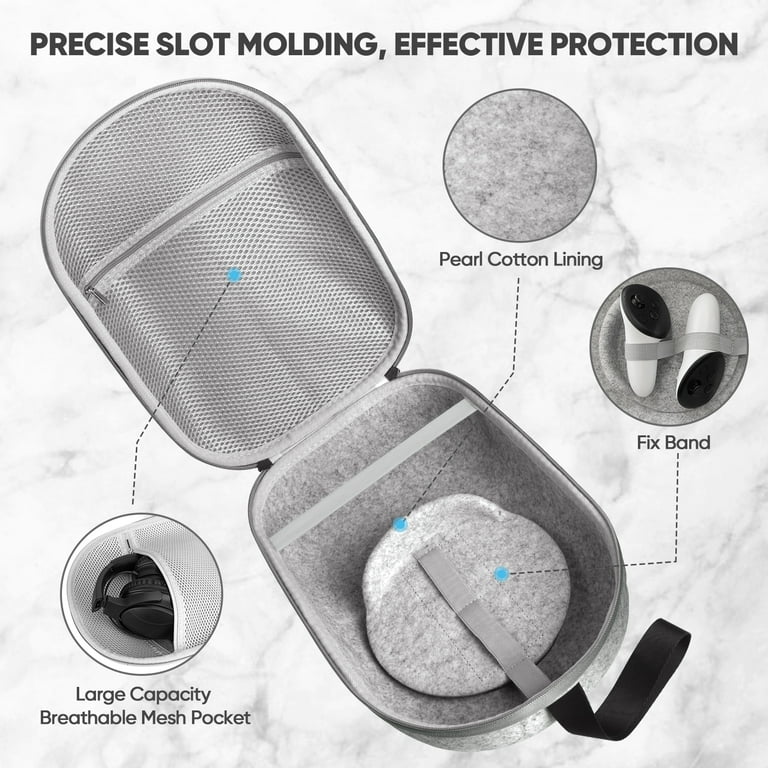 Oculus Quest 2 VR Hard Storage Case with Battery Head Strap