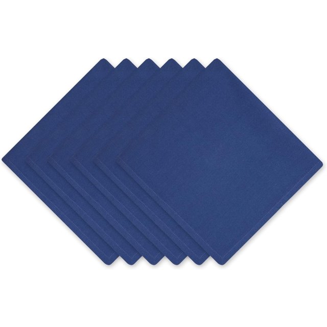 DII Solid Napkin Set Collection, 20x20, Navy, 6 Piece