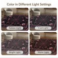 thumbnail image 7 of ODIKA 9'x12' Washable Area Rug Non-Slip, Chair-Friendly Black Celestial Decorative Plum Gothic Floral Design with Moons and Stars for Dining Room, Basement, Large Office, 7 of 7
