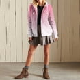 thumbnail image 4 of Uaswgudfs Women's Ombre Zip-Up Hoodie, Long Sleeve Drawstring Casual Jacket with Pockets - Trendy Outerwear Pink 2XL, 4 of 7