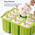 thumbnail image 3 of SHAOSZC Moldes de silicona para paletas de helado sin BPA, juego de 12 bandejas grandes para paletas de helado para congelador, molde casero reutilizable para paletas de hielo con 1 máquina para, 3 of 7