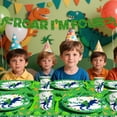 thumbnail image 5 of Juego de vajilla de fiesta con diseño de dinosaurio para niños que cumplen 4 años, 25 unidades, 5 of 5
