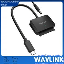 WAVLINK USB C to SATA III Hard Drive Adapter Cable, SATA to USB C 5Gbps Converter, External Hard Drive Connector for 2.5"/3.5" HDD/SSD, Power Adapter Included