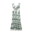 thumbnail image 3 of Vestidos largos de algodón con bordado floral vintage de TEELYNN para mujer, vestidos sexis con escote en V profundo y volantes sin espalda, vestidos largos de fiesta, 3 of 5