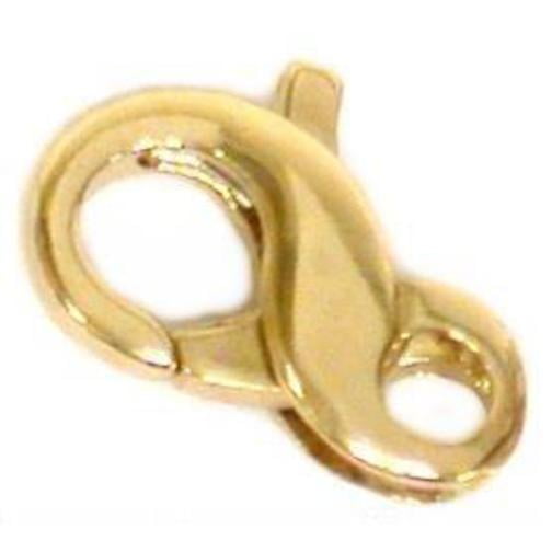 14K Yellow Gold Infinity Lobster Claw Clasp 11.5mm