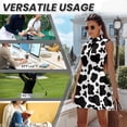 thumbnail image 6 of Garronmavis Golf Dress Sleeveless for Women Size M Casual Half Zip Tennis Dress Breathable Hiking Dresses Workout Athletic, Cow Prints, 6 of 7