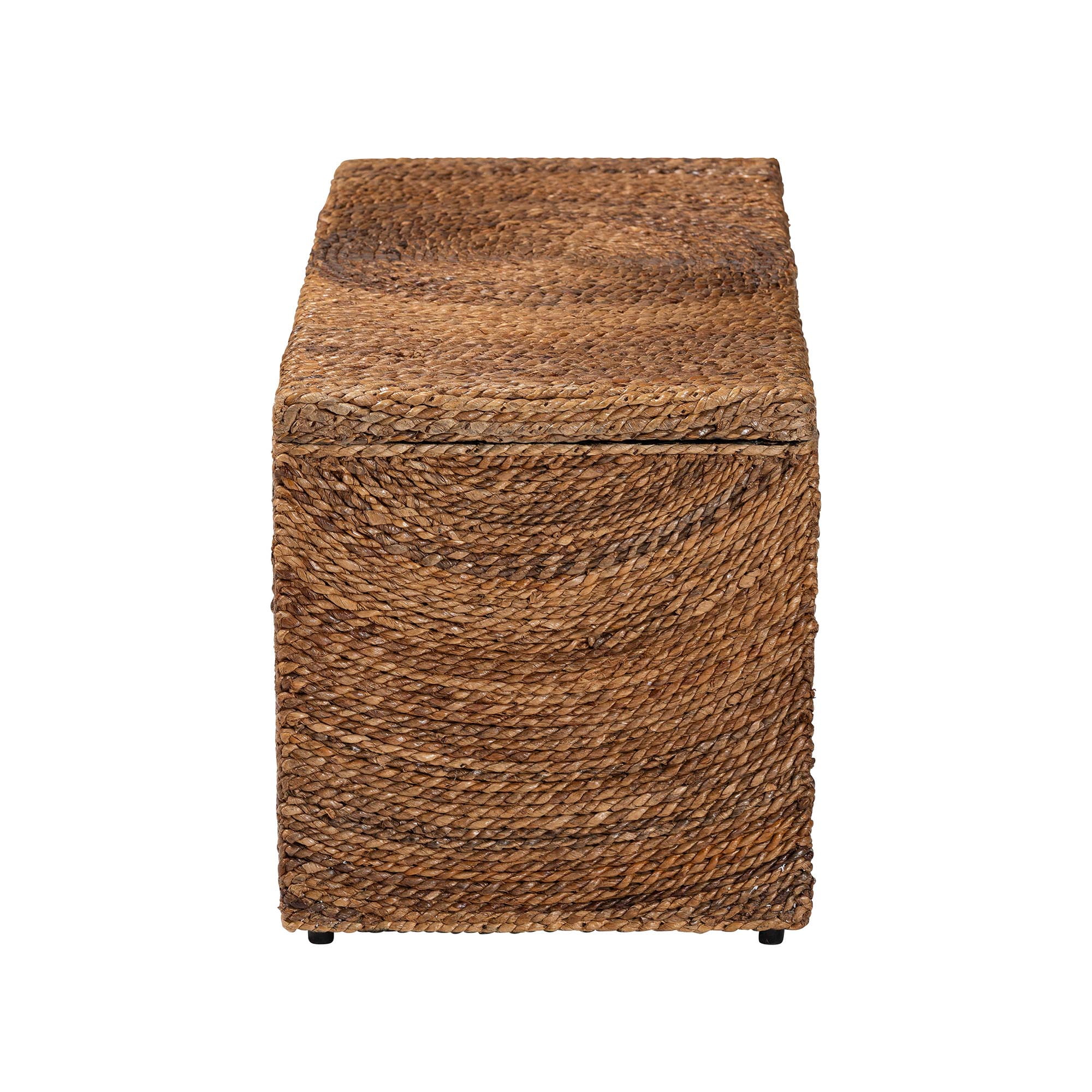 bali & pari Verino Boho Storage Bench, 20"H, Natural Brown