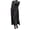 Dark Gray, variant on Joernso Women Fall Spring Dress with Pockets Loose Long Sleeves Slit Hem Pure Color Plus Size Knitted Lace Trim Daily Wear Maxi Dress