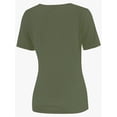 thumbnail image 3 of Long Sleeve Shirts for Women Basic Casual V Neck Tops Ribbed Slim Fitted Blouse, 3 of 5