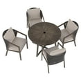 thumbnail image 3 of Ensemble à dîner extérieur en acier 5 pièces pour patio Laval Better Homes & Gardens avec coussins, brun, 3 of 9