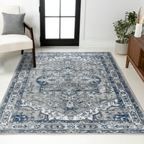 JONATHAN Y MODERN PERSIAN 12 x 15 Area Rug, Vintage Medallion - Light Gray/Navy, MDP106B-15