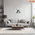 thumbnail image 6 of 2D Flat, 1pc 10Inch Cartoon Panda Silent Wall Clock, 10-inch Wood Veneer, Round, Flat Crown, European and American Style, Battery Operated (AA Not Included), Ideal for Study or Living Room Decor,, 6 of 7