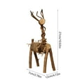 thumbnail image 4 of Wooden Deer under $5! Cagogo Handcrafted Wooden Couple's Mini Reindeer Desktop, Decorative Animals Figurine Gift, Christmas Themed Ornaments, Festive Home Office Decor, 4 of 9