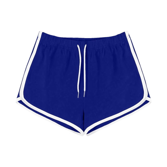 ABATAB Athletic Shorts for Women Casual Summer Drawstring Running Track Shorts Drawstring Gym Yoga Athletic Booty Shorts(Small,Blue)