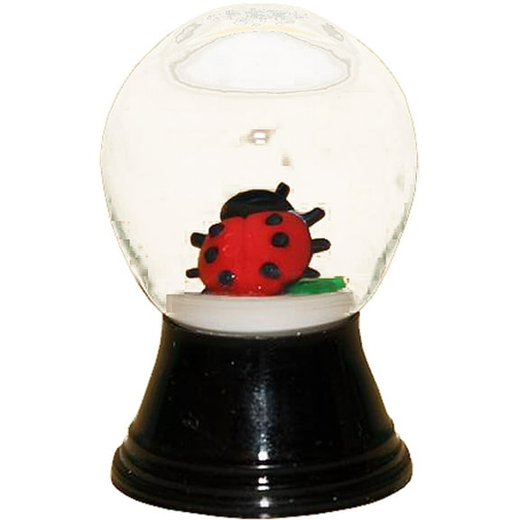 Alexander Taron Importer PR1160 Perzy Snowglobe, Mini Ladybug-1.5" H W x 1" D, 1.5" x 1" x 1", White