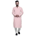 thumbnail image 2 of Atasi Solid Traditional Kurta For Men Chinese collar Long Shirt Ethnic Clothing, 2 of 7