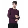 thumbnail image 2 of TOPTIE Men's Long Sleeve Fitted Compression Shirt, Cool Dry Base Layer for Men-Maroon-S, 2 of 7